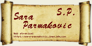 Sara Parmaković vizit kartica